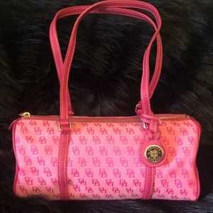 Dooney & Bourke Vintage Pink Monogram Barrel Purse